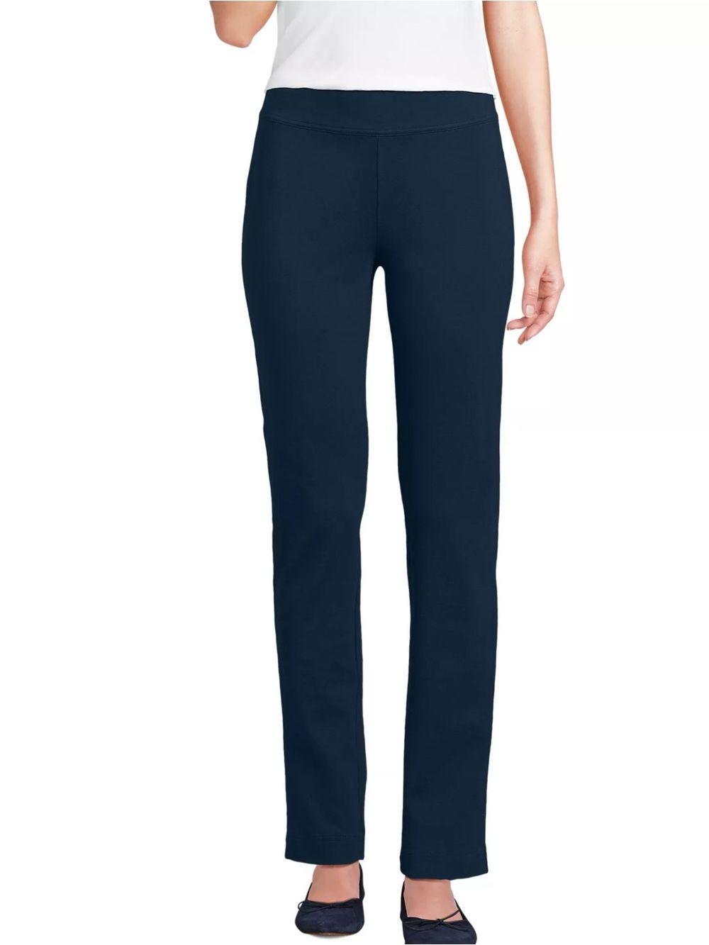 Lands' End Navy Straight-Leg Pants